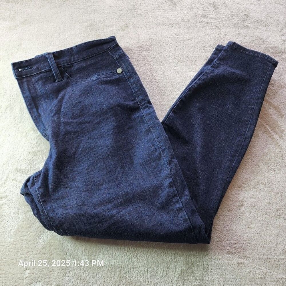 Rock & Republic Women's Sz 12 Denim High Roller Legging Blue Stretch Denim Jeans